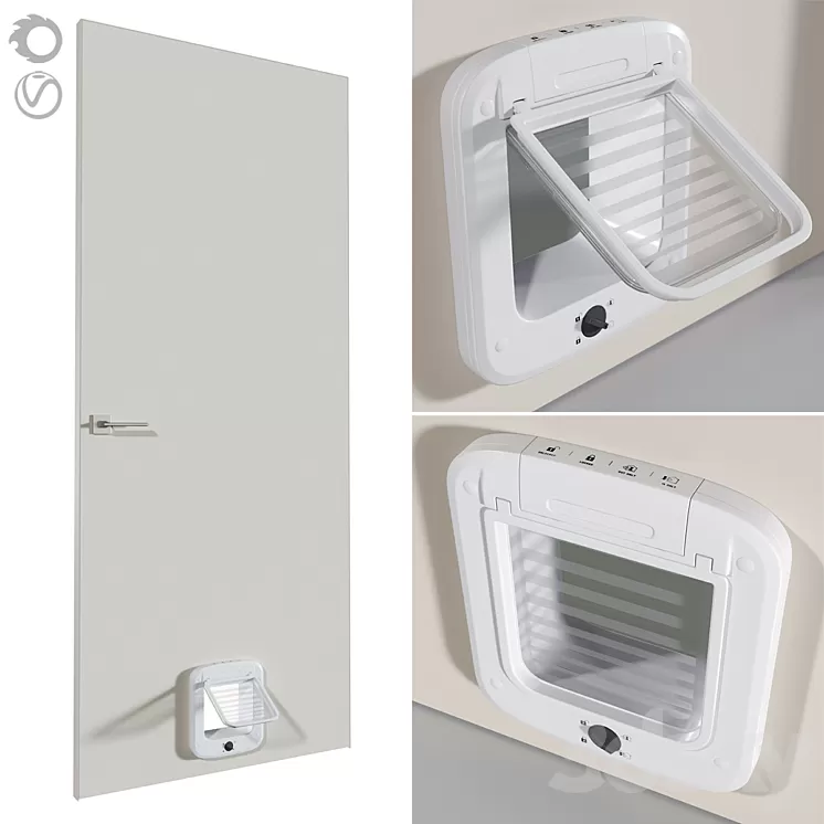 Street door for cats Trixie 3850 3D Model