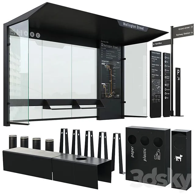 Street Elements for exterior 3D Model