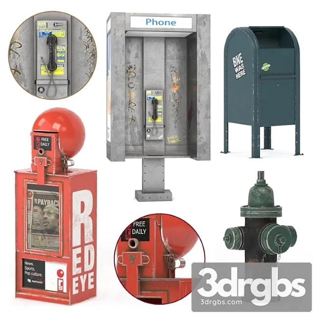 Street Equipment Vol 01 3D Model Download Street Equipment Vol 01 3D Model Download