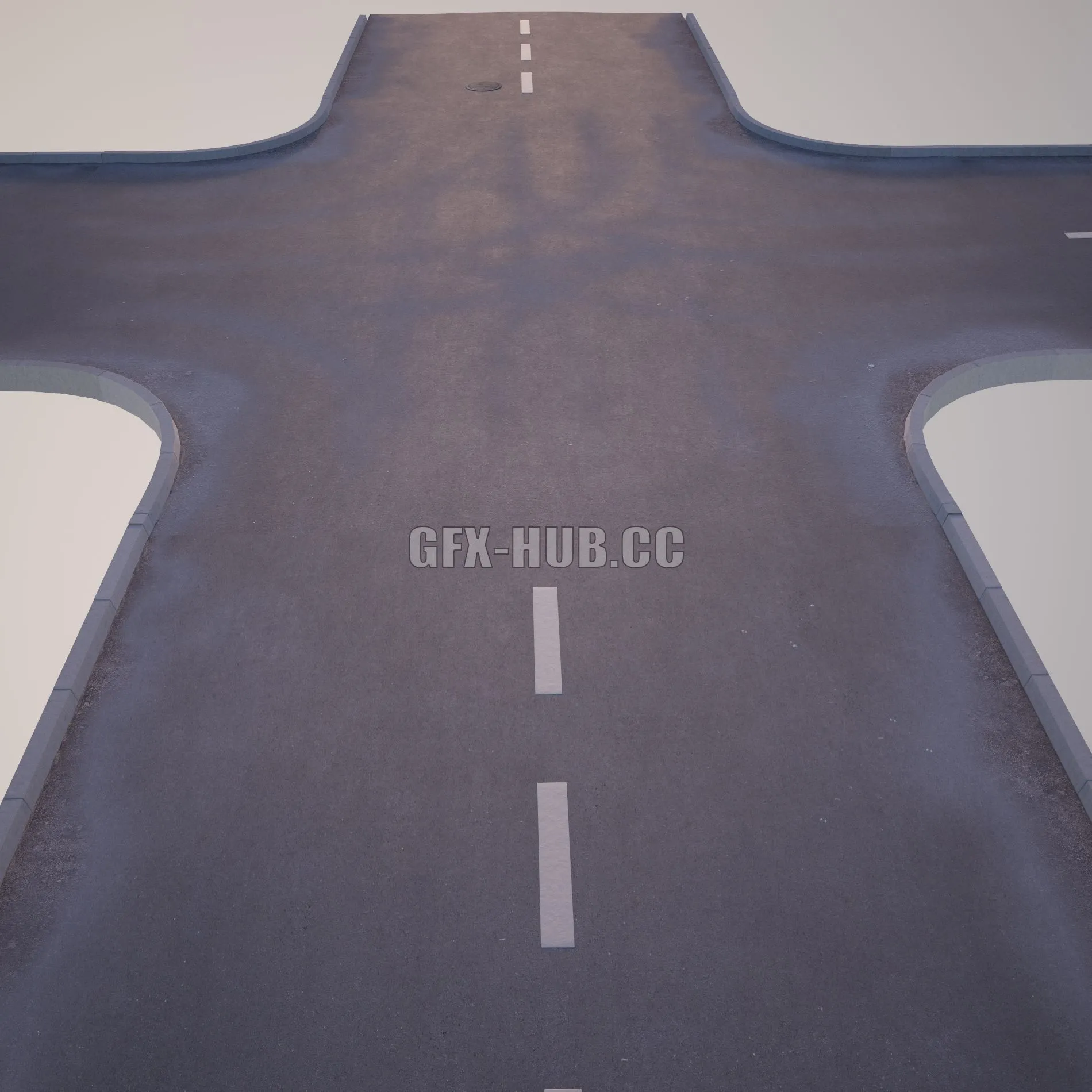 Street intersection 3D Model Street intersection 3D Model