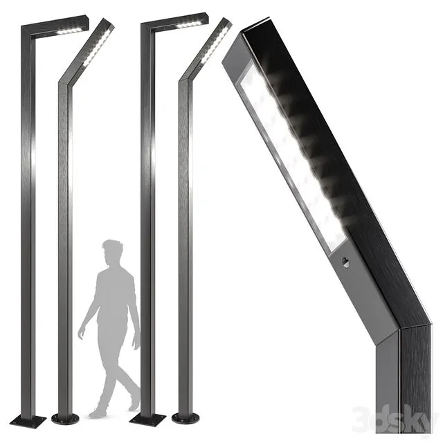 Street light cube (height 4m) 3D Model