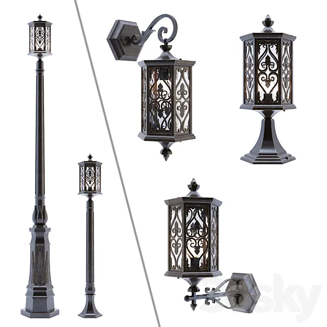 Street lights MAYTONI SERIES: CANAL GRANDE COLLECTION: STREET 3D Model