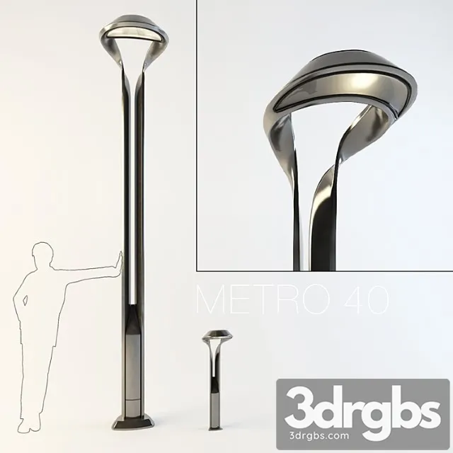 Street lights metro40 3D Model Download