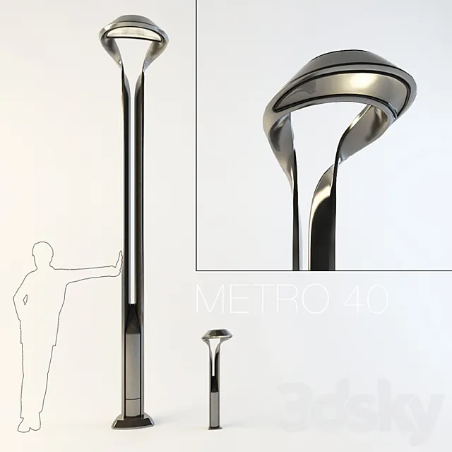 Street lights Metro40 3DModel