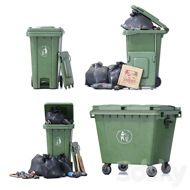 Street Props Set01 3D Model Street Props Set01 3D Model