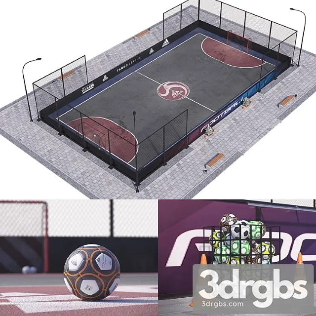 Street soccer 3D Model Download