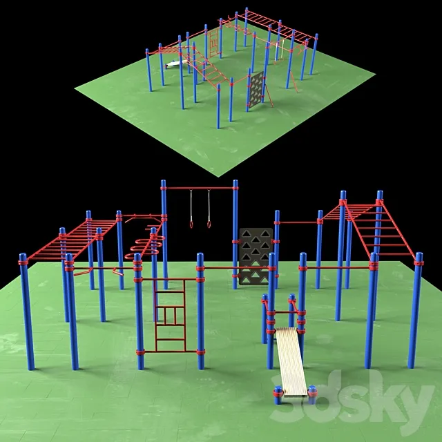 Street Sport. Sports complex. 3D Model