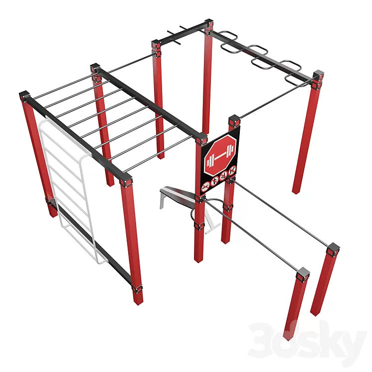 Street Sport. Sports complex S-20.1 3D Model