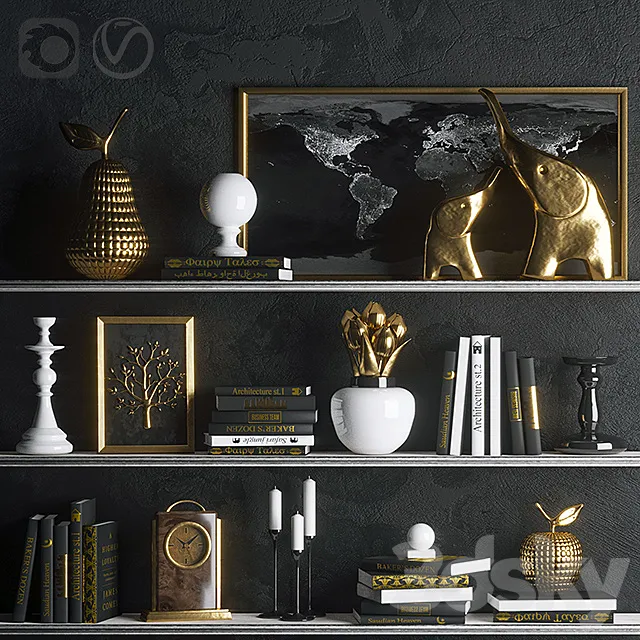 Strict in gold (decor) 3DModel