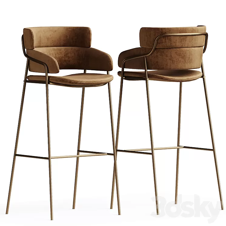 Strike Bar Stool 3D Model Free Download