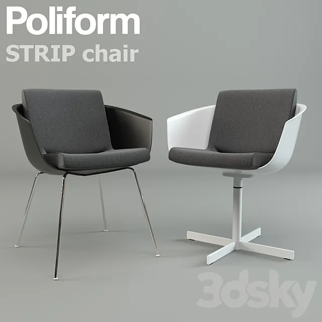 Strip Chair 3D Model