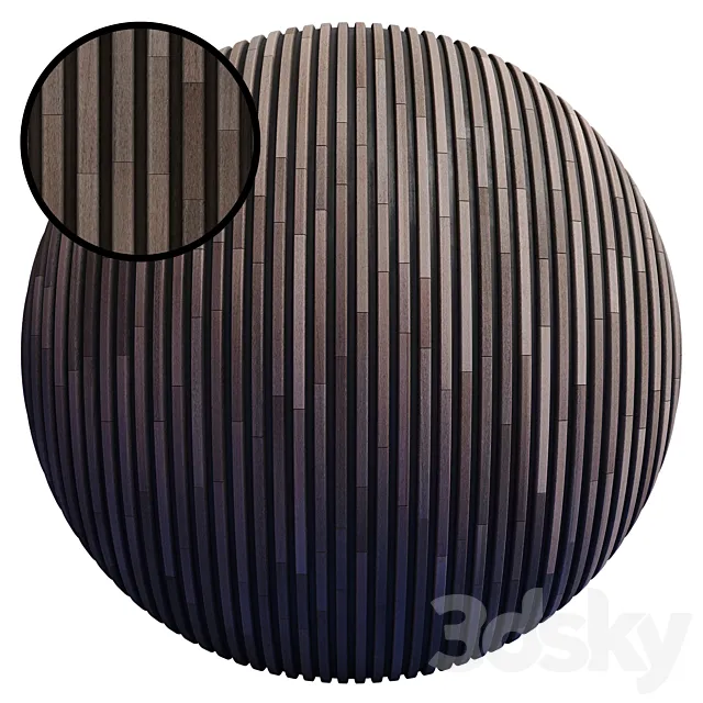 Striped Wood Panel J _ PBR _ PNG _ 4K 3D Model