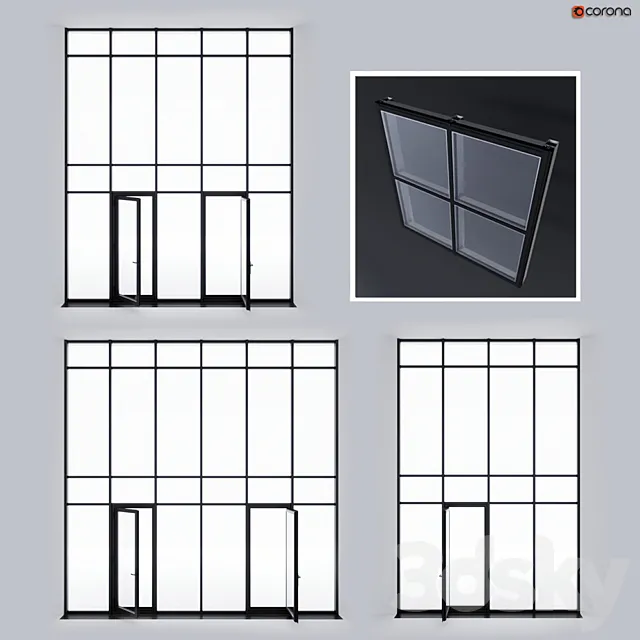 Structural glazing 2 3D Model
