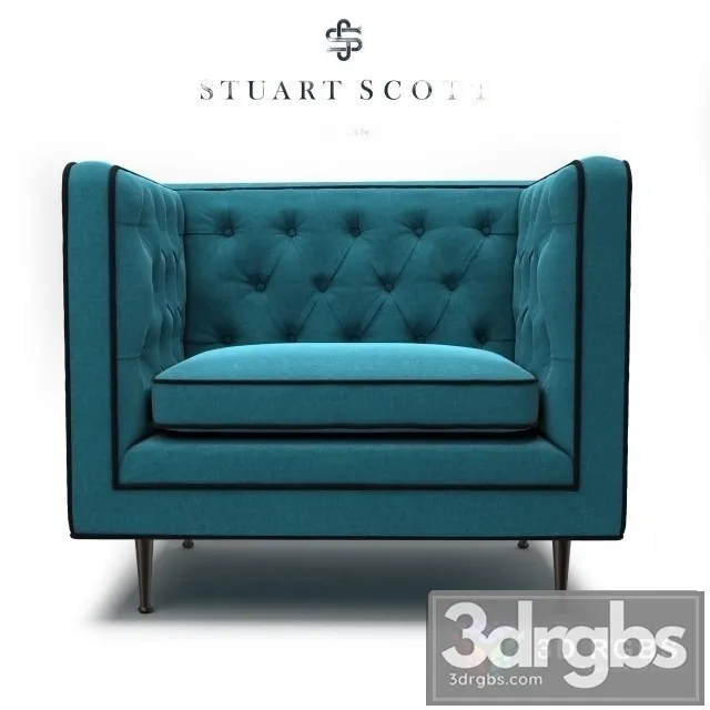 Stuart Scott Tux Lux Armchair 3D Model Download