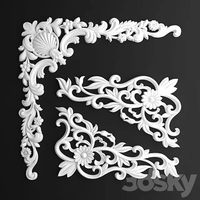 Stucco angle. 3D Model