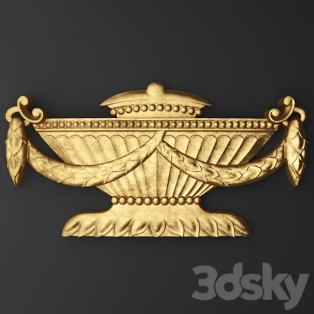 Stucco. Bowl vase. 3D Model