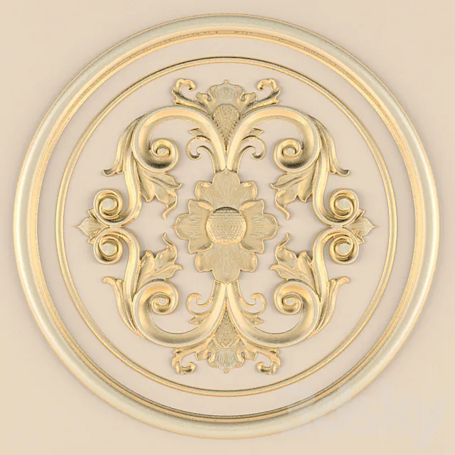 Stucco ceiling. 3D Model