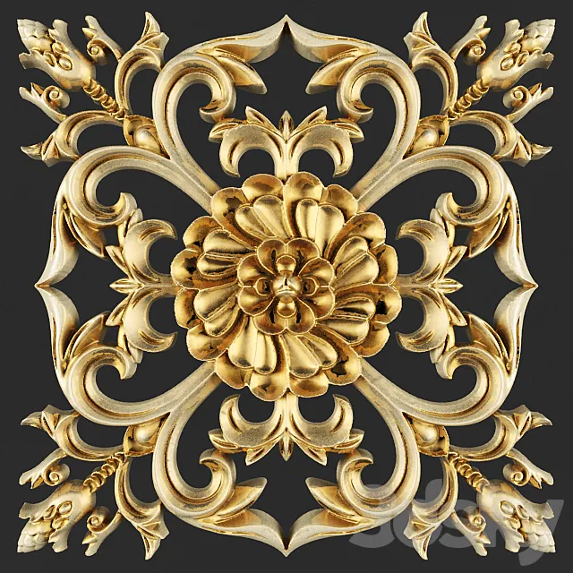 Stucco ceiling. 3D Model