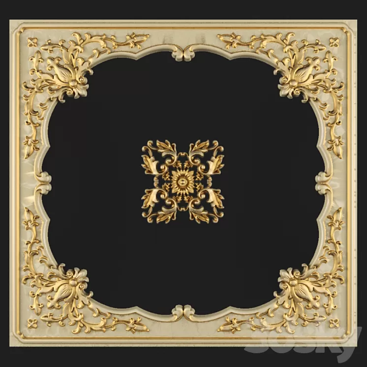 Stucco ceiling. 3D Model Stucco ceiling. 3D Model