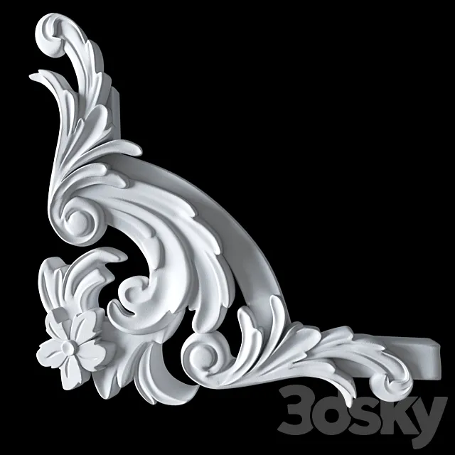 Stucco corner 3D Model Stucco corner 3D Model