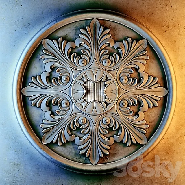 Stucco decor Medallion 3D Model