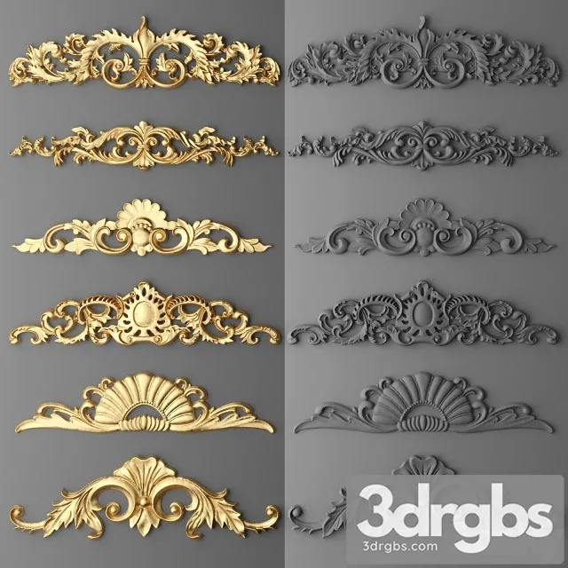 Stucco Decor Set 4 3D Model Download Stucco Decor Set 4 3D Model Download