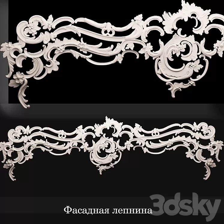 Stucco facade 3D Model Stucco facade 3D Model