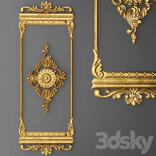 Stucco Frame. 3D Model
