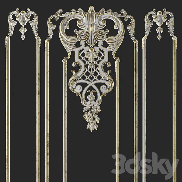 Stucco molding 322 3D Model Stucco molding 322 3D Model