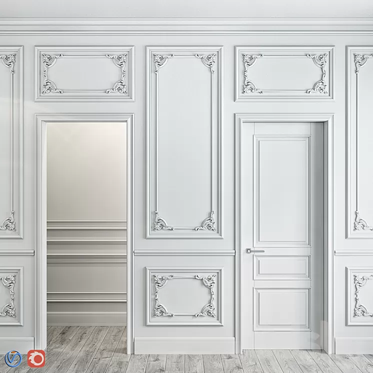 Stucco molding for walls 1 3D Model Stucco molding for walls 1 3D Model