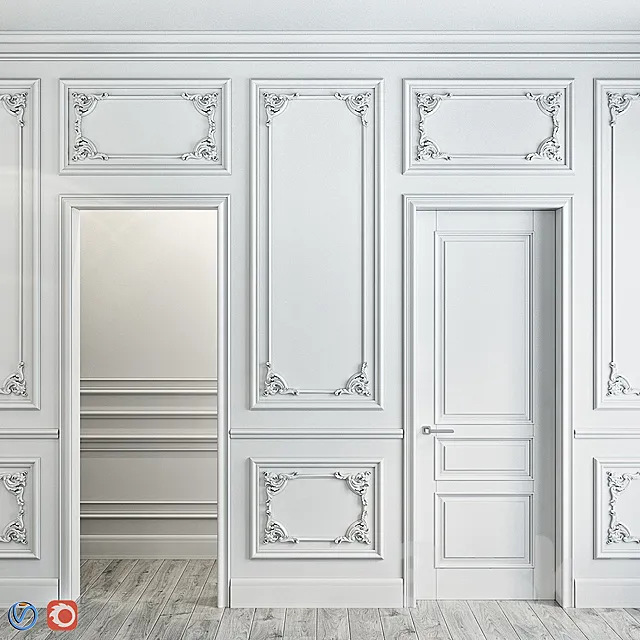 Stucco molding for walls 1 3DModel Stucco molding for walls 1 3DModel