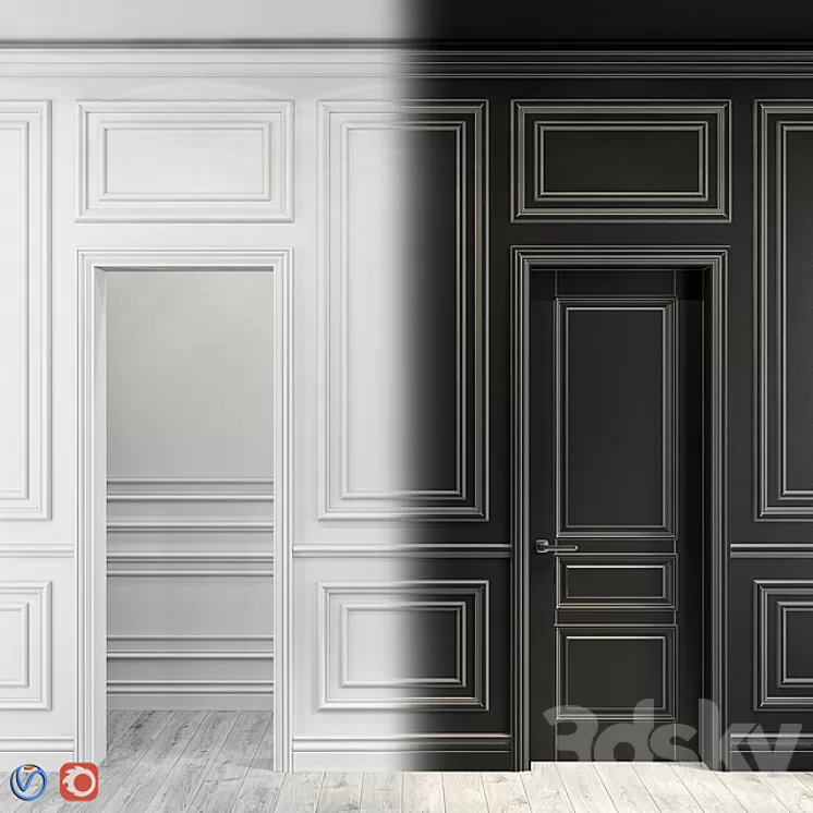 Stucco molding for walls 2 3D Model Stucco molding for walls 2 3D Model