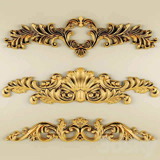 Stucco pattern. 3D Model