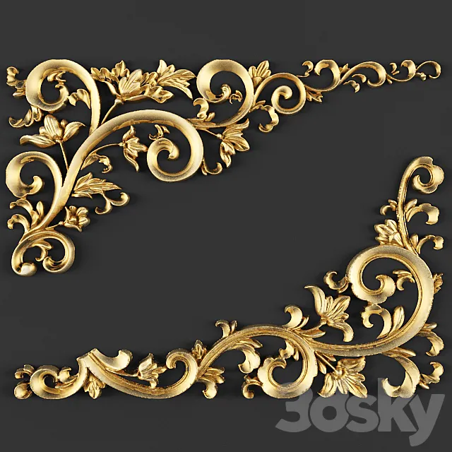 Stucco pattern. 3D Model