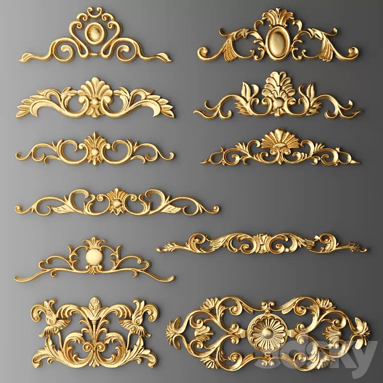 Stucco. Set. 3D Model Stucco. Set. 3D Model