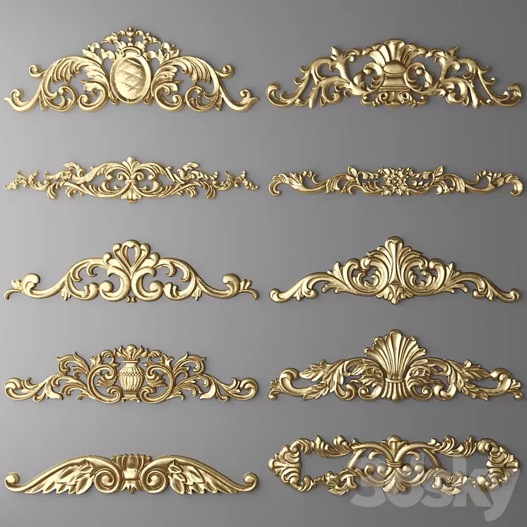 Stucco. Set. 3D Model Stucco. Set. 3D Model