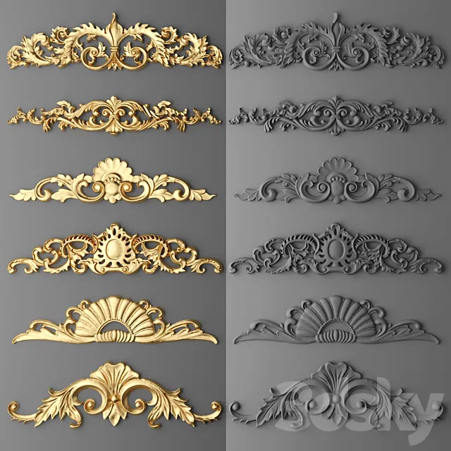 Stucco. Set. 3DModel Stucco. Set. 3DModel