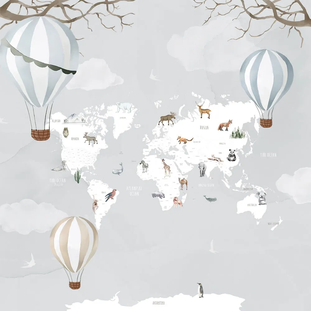 Studijo Wallart – Wallpaper World map 3D Model