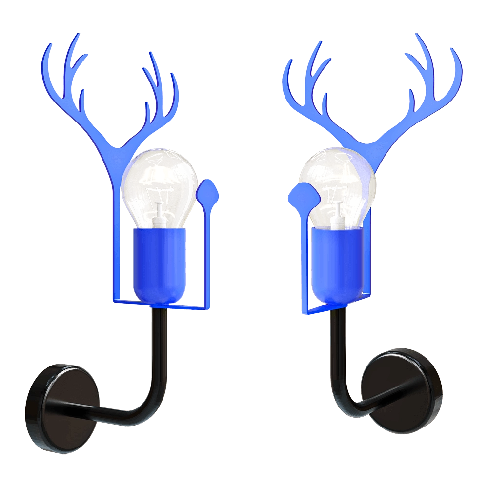 Studio beam – Wall lamp Edison’s Deer 3D Model Studio beam – Wall lamp Edison’s Deer 3D Model