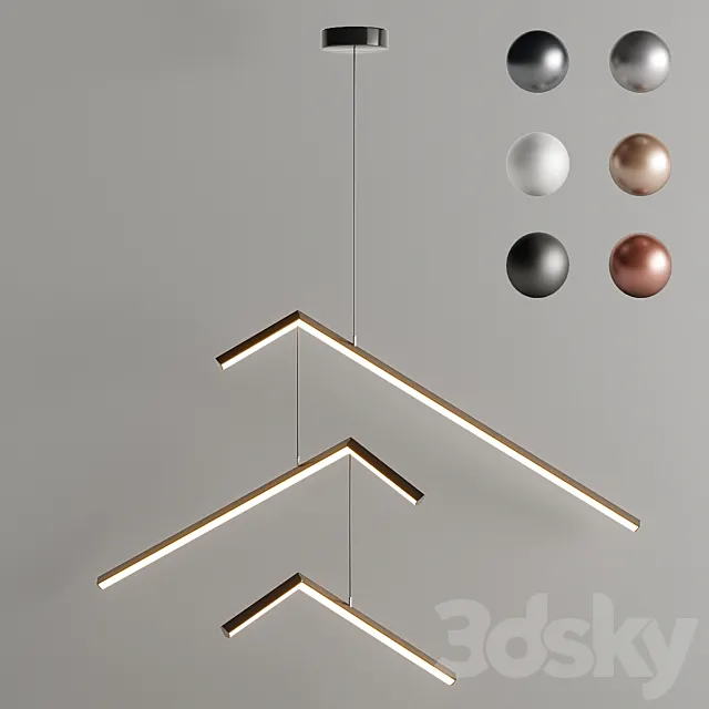 Studio Endo – Concord Chandelier In 6 Finishes 3D Model
