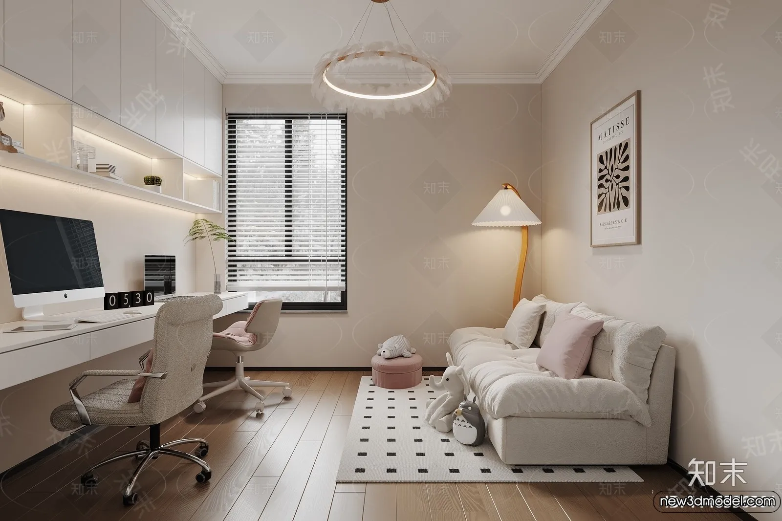 Study and Work Space – 3D Models – 3D Interior Scene – 042 Study and Work Space – 3D Models – 3D Interior Scene – 042