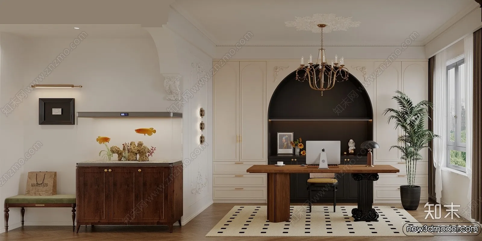 Study and Work Space – 3D Models – 3D Interior Scene – 046 Study and Work Space – 3D Models – 3D Interior Scene – 046