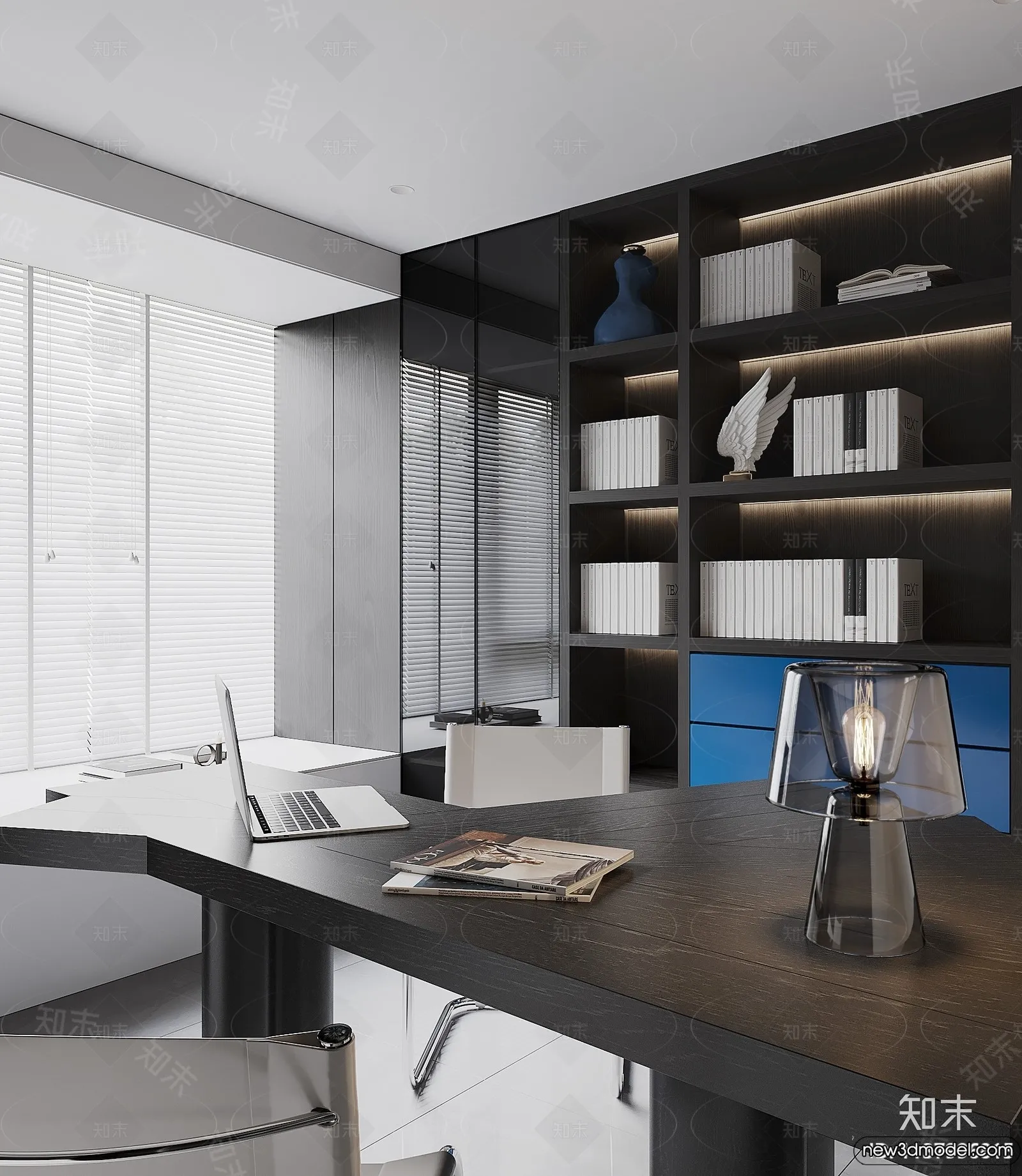 Study and Work Space – 3D Models – 3D Interior Scene – 052 Study and Work Space – 3D Models – 3D Interior Scene – 052