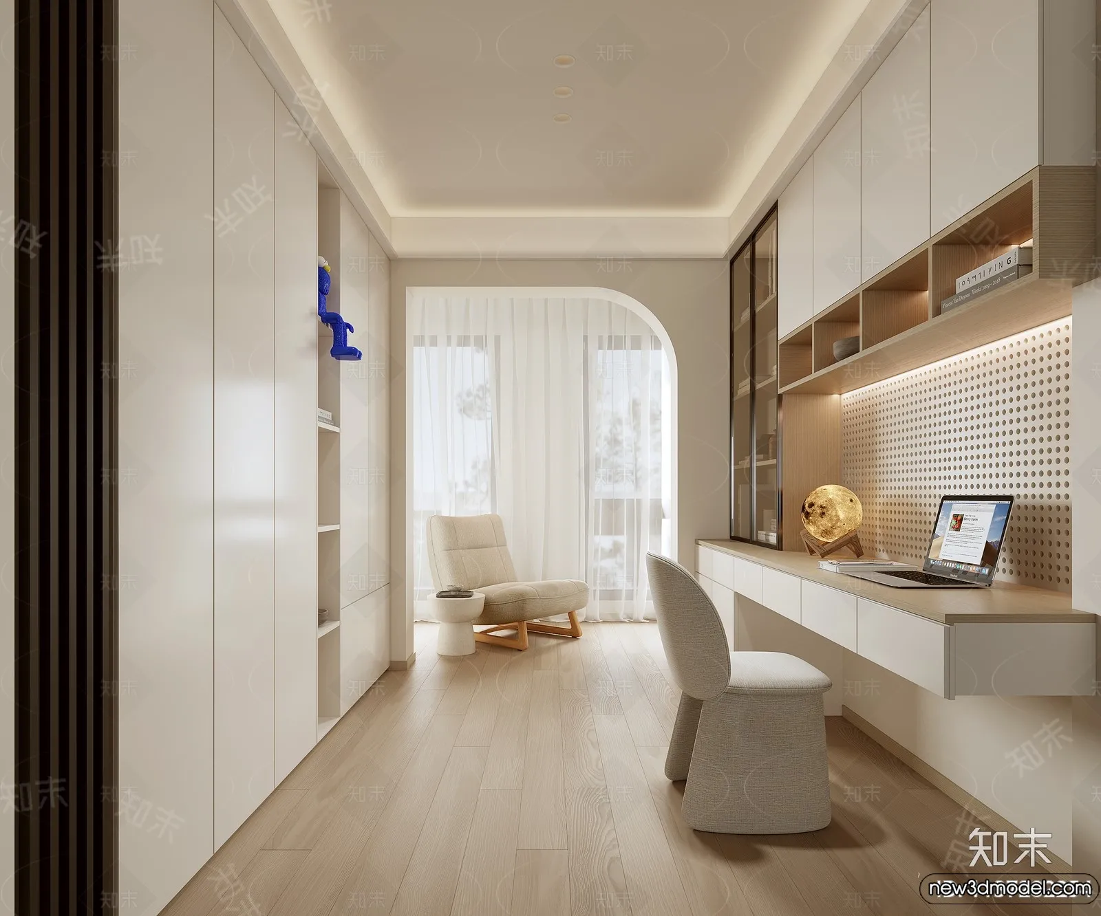 Study and Work Space – 3D Models – 3D Interior Scene – 057 Study and Work Space – 3D Models – 3D Interior Scene – 057