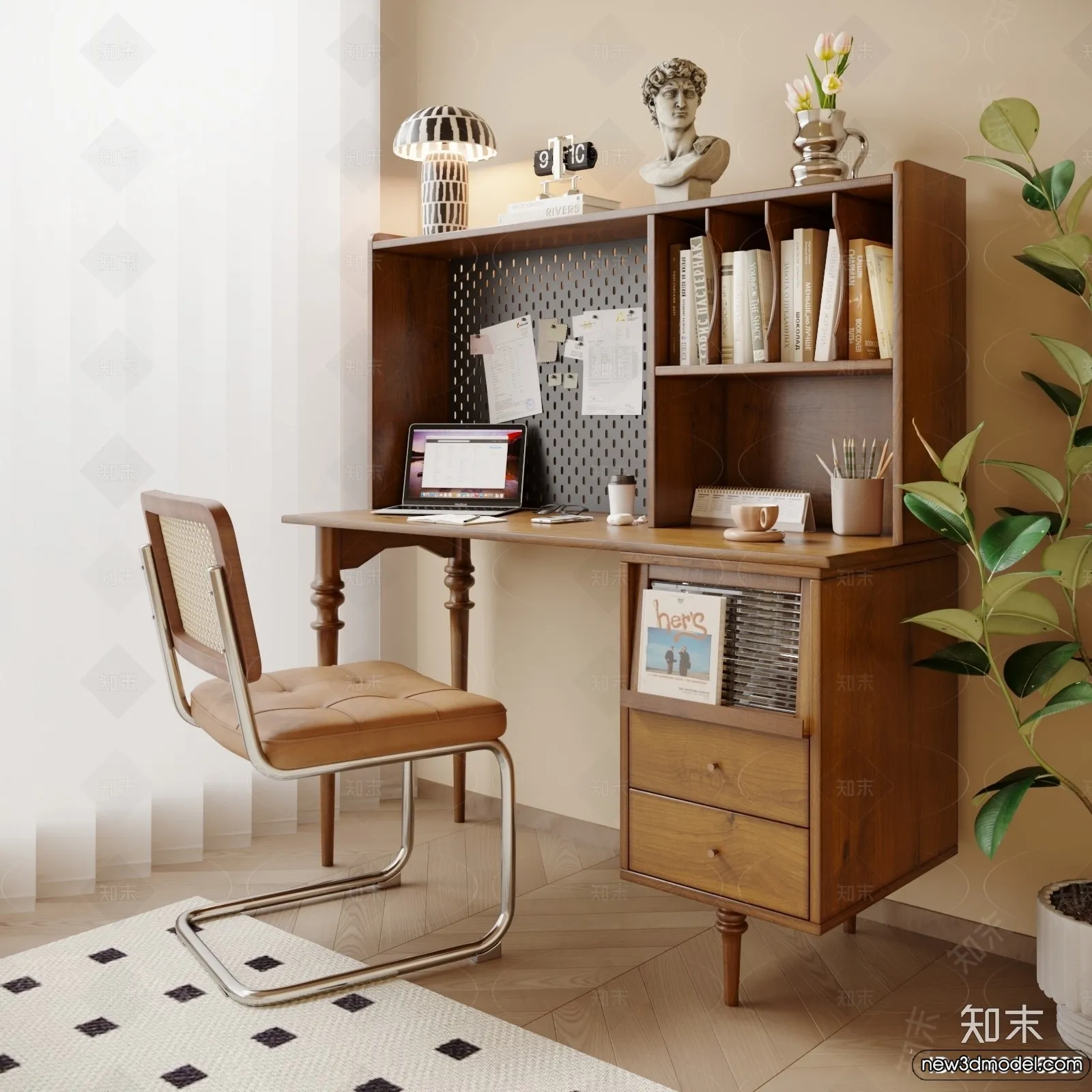 Study and Work Space – 3D Models – 3D Interior Scene – 062 Study and Work Space – 3D Models – 3D Interior Scene – 062