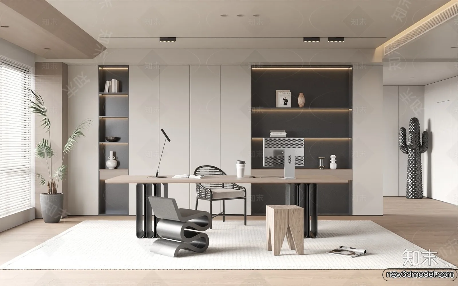 Study and Work Space – 3D Models – 3D Interior Scene – 067 Study and Work Space – 3D Models – 3D Interior Scene – 067