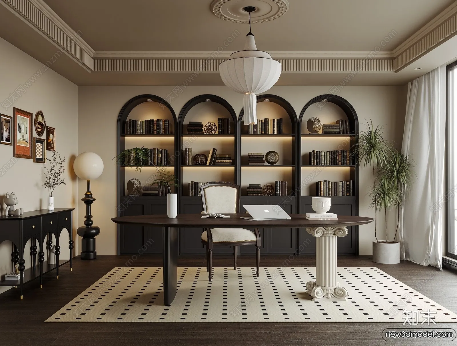 Study and Work Space – 3D Models – 3D Interior Scene – 070 Study and Work Space – 3D Models – 3D Interior Scene – 070