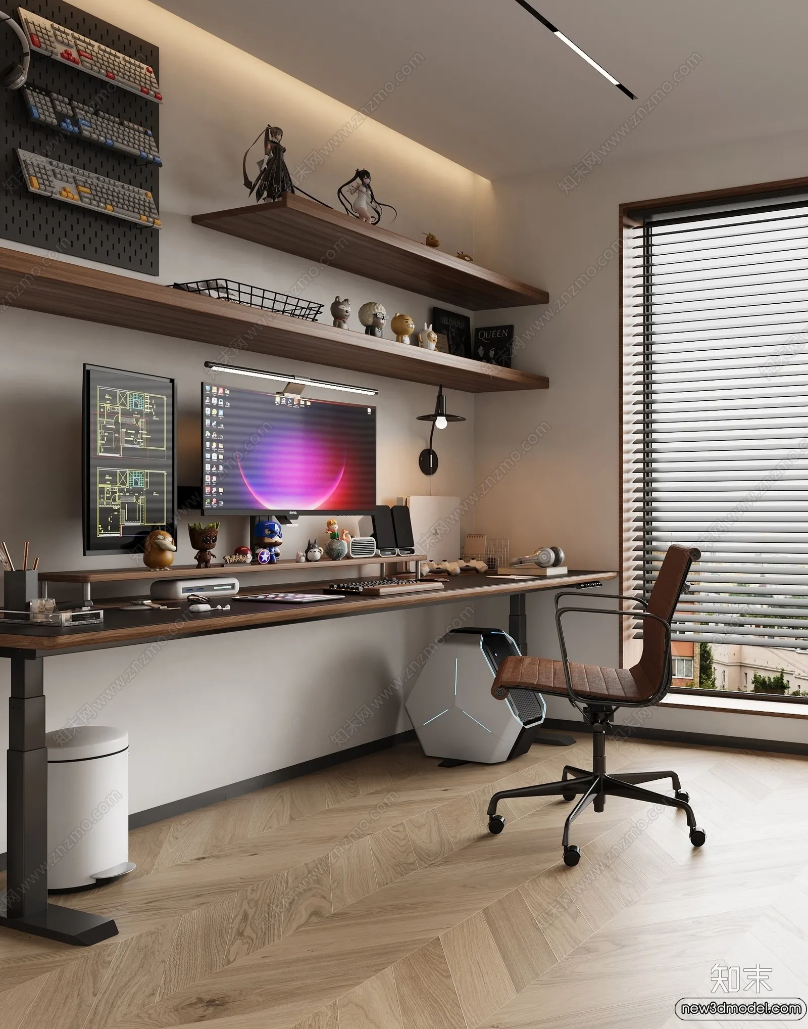Study and Work Space – 3D Models – 3D Interior Scene – 073 Study and Work Space – 3D Models – 3D Interior Scene – 073