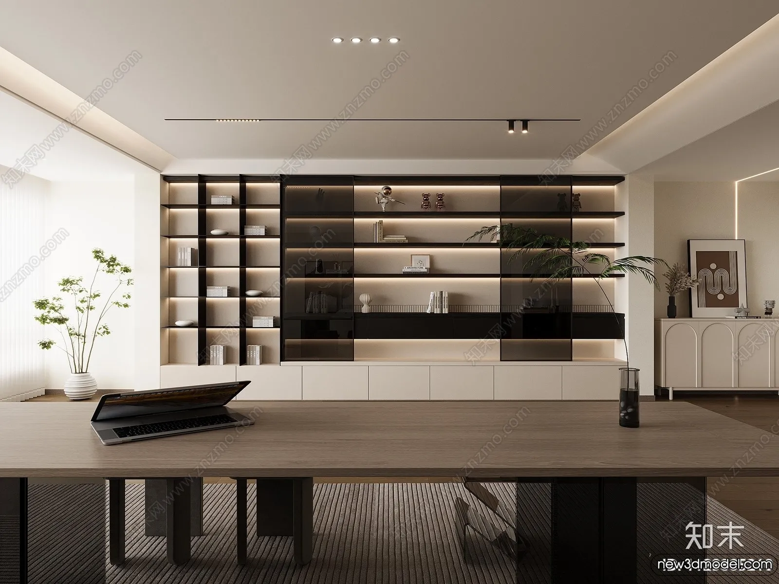 Study and Work Space – 3D Models – 3D Interior Scene – 077 Study and Work Space – 3D Models – 3D Interior Scene – 077