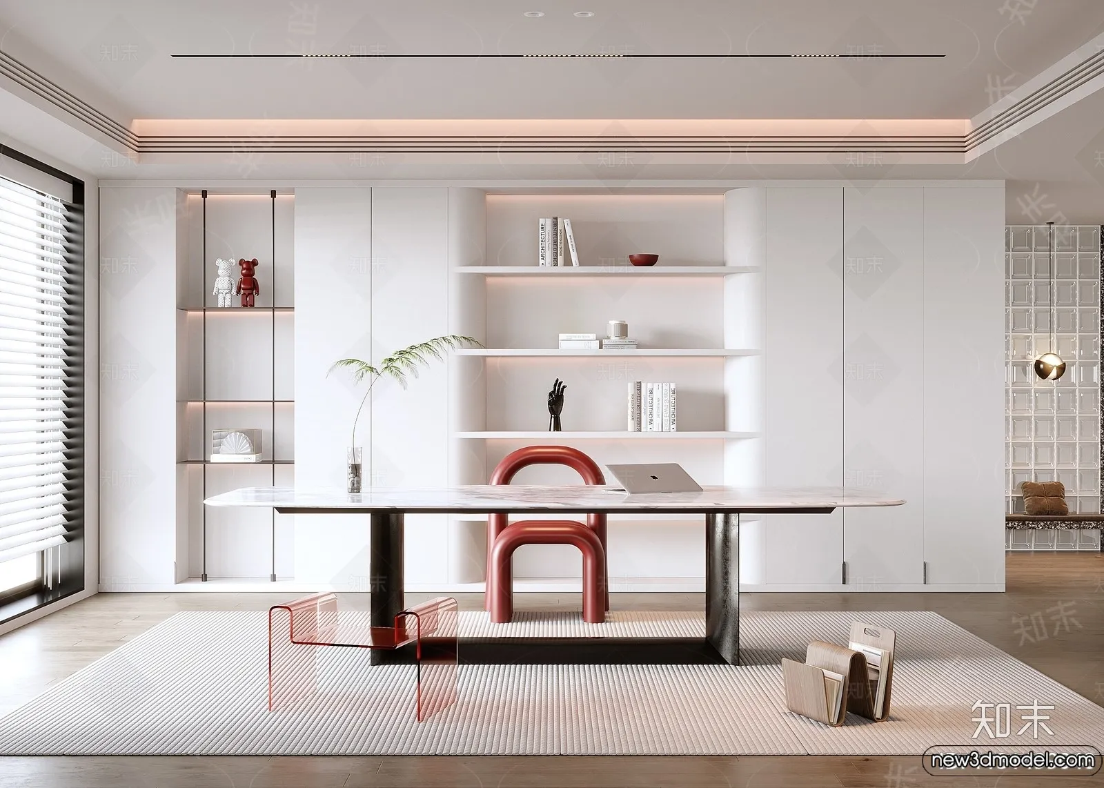 Study and Work Space – 3D Models – 3D Interior Scene – 078 Study and Work Space – 3D Models – 3D Interior Scene – 078